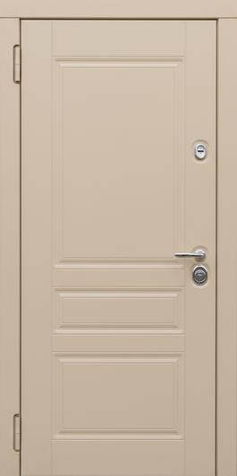 Входная дверь с окрашенными плитами МДФ (RAL 1015)