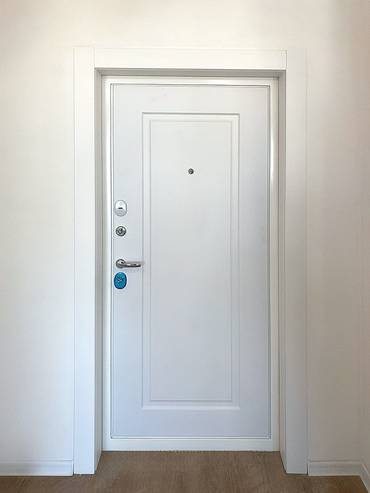 Входная дверь с белой панелью